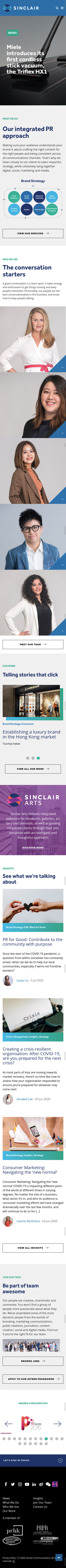 Sinclair Communications Home Mobile page