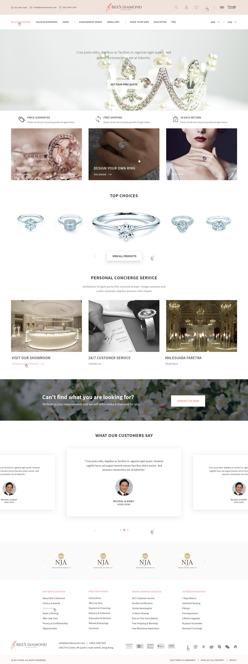 Bee's Diamonds Home page